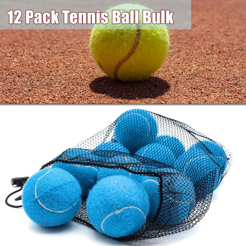 Magicorange Tennis Balls, 12 Pack Advanced Training Tennis Balls Practice Balls, Come with Mesh Bag for Easy Transport, Good for Beginner Training Ball - Image 3